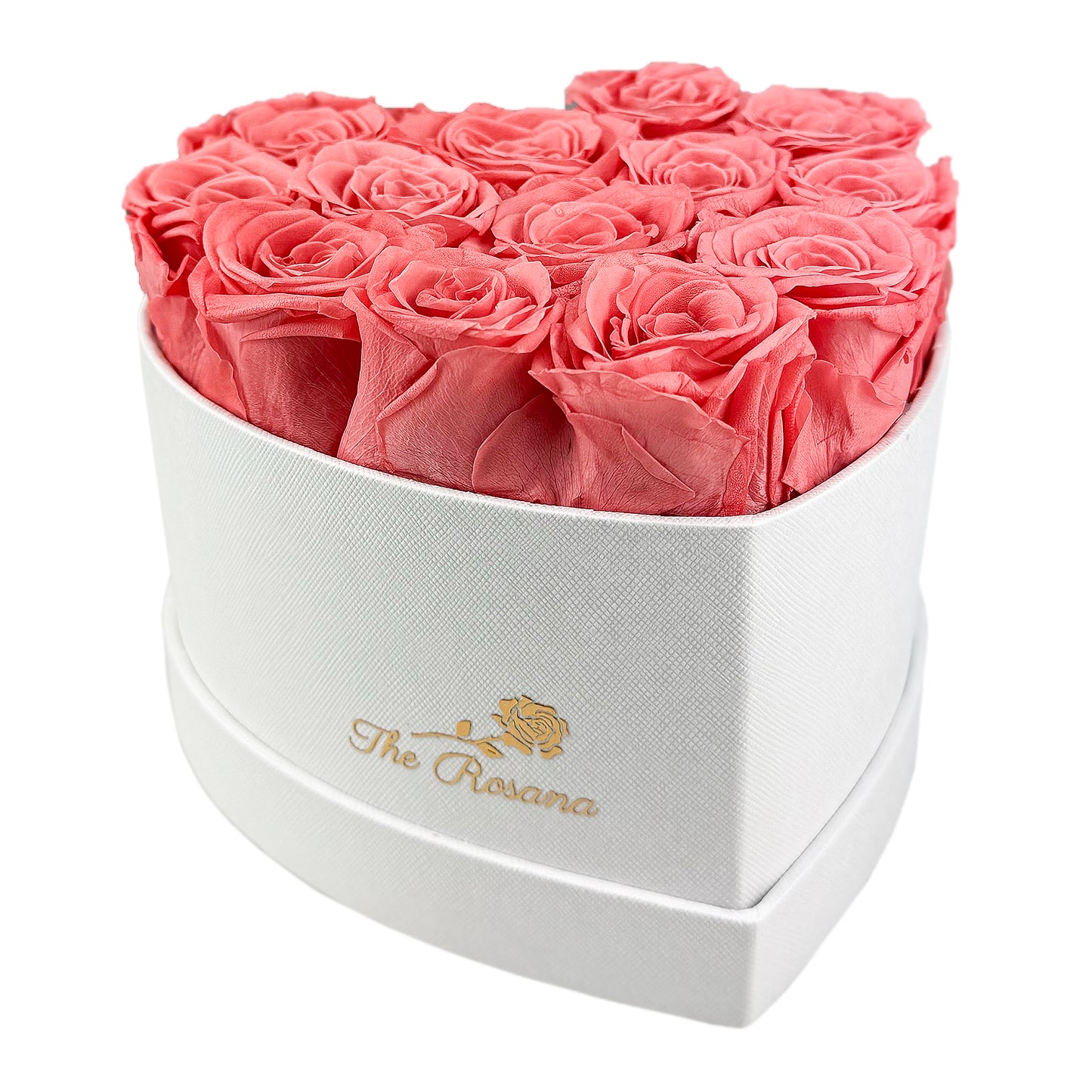 Cœur en boîte blanche | Rose pêche