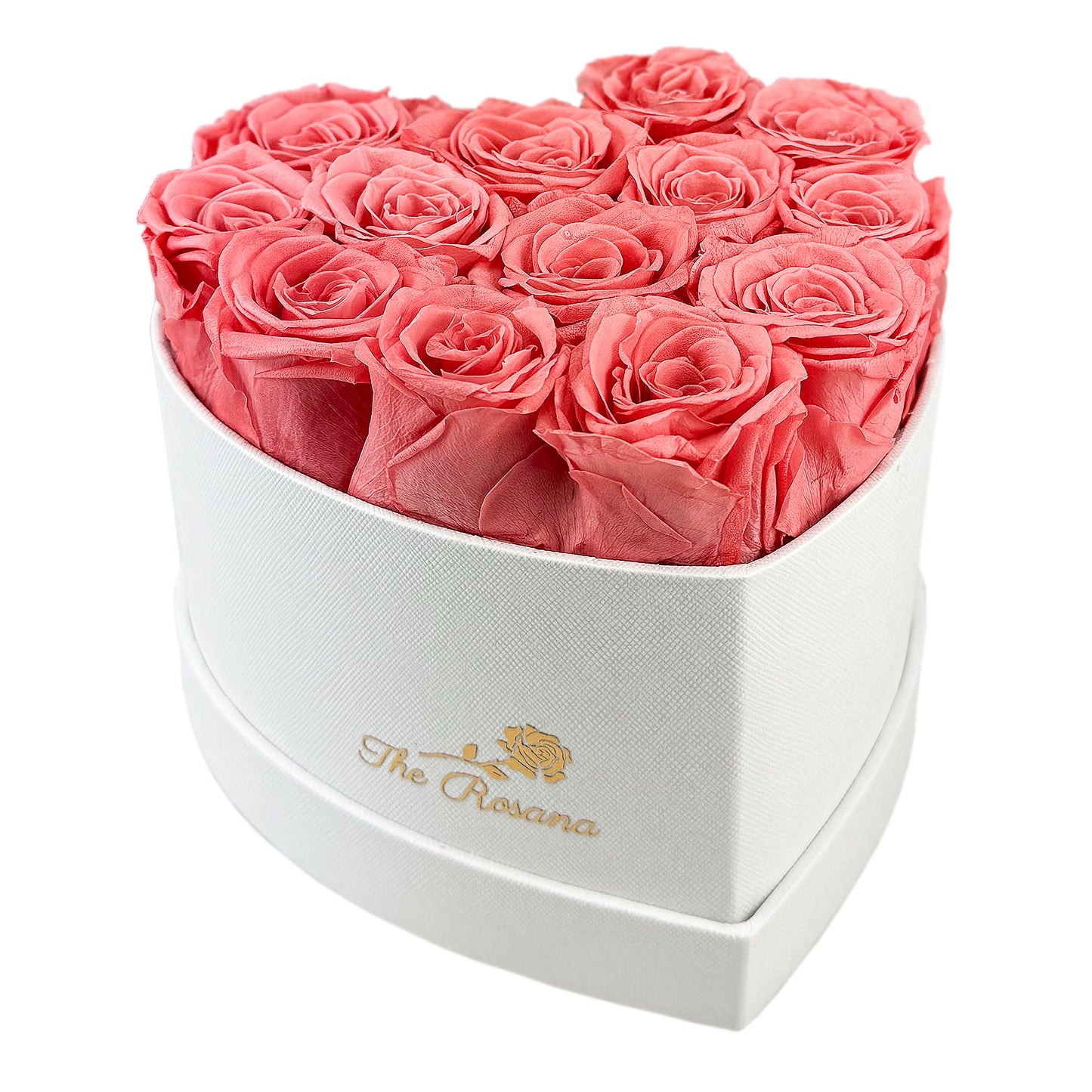 Cœur en boîte blanche | Rose pêche